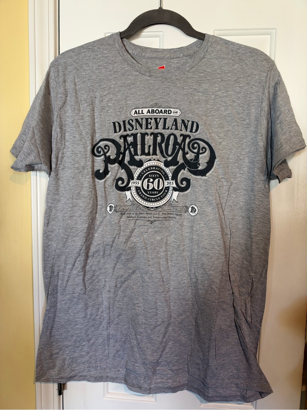 Disney Gray Disneyland Railroad 60th Anniversary Tee